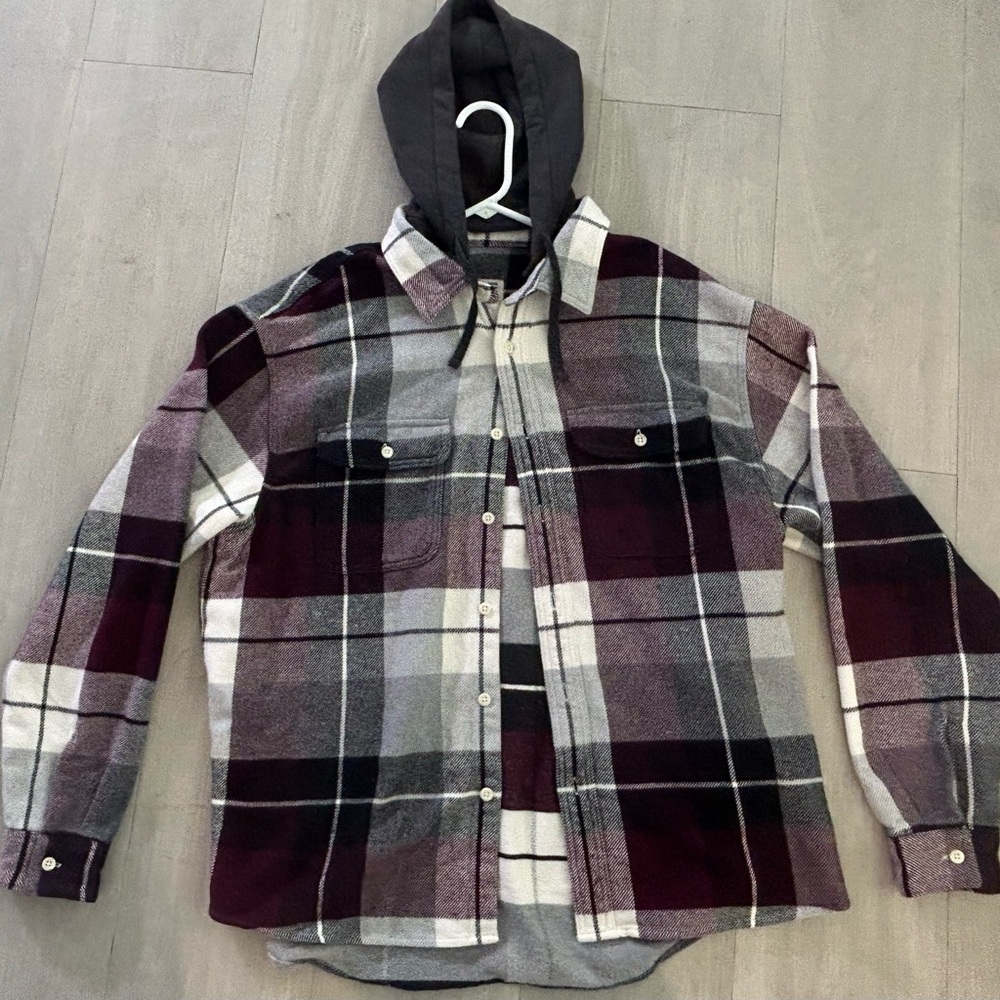 AE Hooded Flannel Shirt